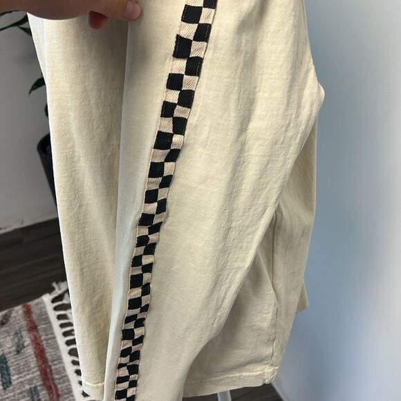 Free People x Ragabond Studio Vintage Checker Long-Sleeve Ivory M - Picture 3 of 10